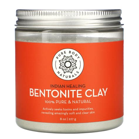 Pure Body Naturals Indian Healing Bentonite Clay 8 Fl Oz 227 G Iherb