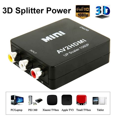 willstar mini av adapter video converter  hdmi video converter box hdmi adapter  hdtv ps