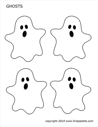 ghosts  printable templates coloring pages firstpalettecom