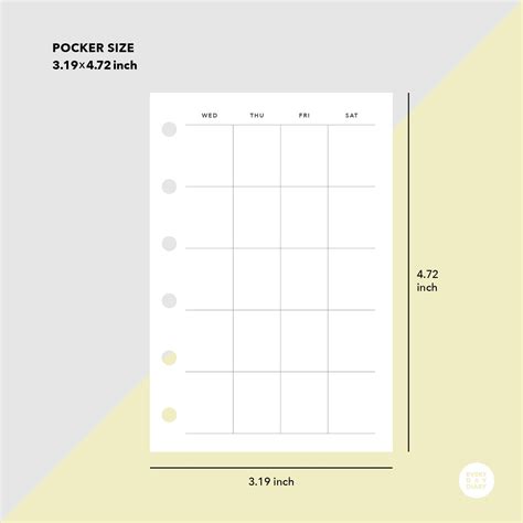 monthly planner pocket size printable pocket monthly layout etsy