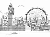 London Eye Coloring Colouring Books sketch template