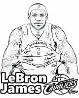 Coloring Basketball Nba Pages Players Team Printable Player Color Print Logo Logos Sheets Cleveland Cavaliers Lebron James Book Getcolorings Colorings sketch template