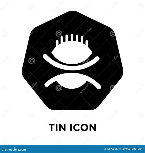 tin icon vector isolated  white background logo concept  ti stock