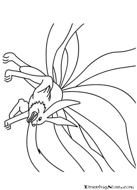 naruto  tailed fox cloak coloring pages coloring pages