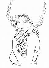 Coloring Natural Hair Afro Girls Book Pages African Women American Beautiful Sheets Color Drawing Little Google sketch template