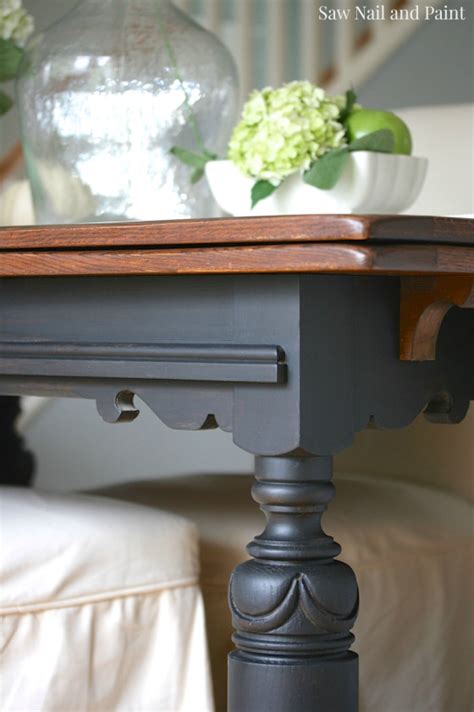Lamp Black and Java Drop Leaf Table | General Finishes