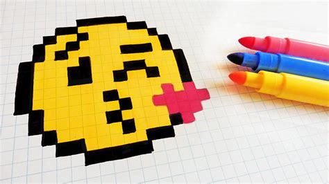 dessin pixel art emoji easy emoji pixel art grid   mock