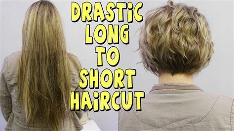 drastic long  short womens haircut viyoutube