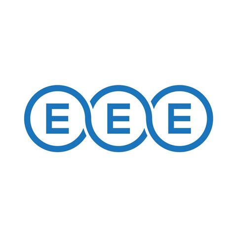 eee letter logo design  black backgroundeee creative initials letter logo concepteee vector