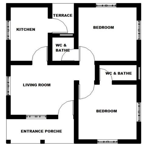 simple floor plans  bedroom