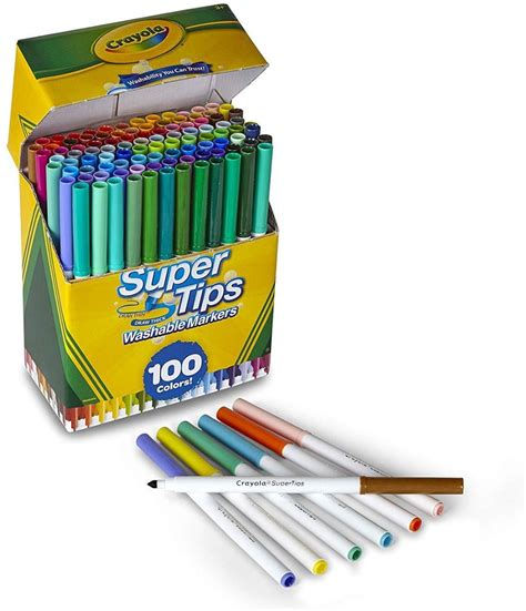 plumones crayola  pzas super tips lavables markers full