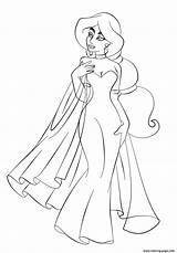Dress Coloring Pages Barbie Getcolorings Girls Wedding sketch template