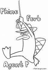 Coloring Ferb Agent Phineas Pages Perry Platypus Printable Para Secret Colorear Print Drawing Characters Dibujos Pintar Páginas Kids Getcolorings Personaje sketch template