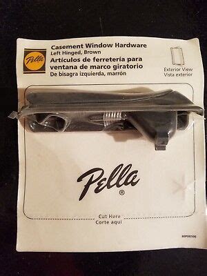 sealed pella casement window hardware left hinged fold handle brownbronze ebay