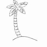 Palm Tree Coloring Pages Easy Drawing Island Color Getcolorings Getdrawings sketch template