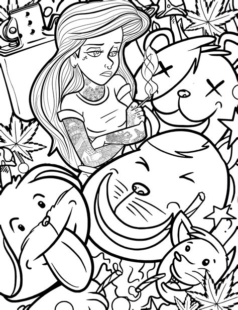 printable stoner coloring pages   adult coloringfoldercom