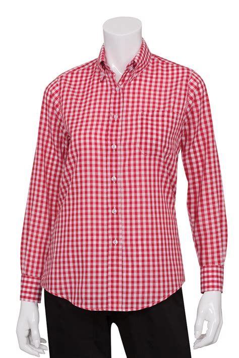 Trendy Women clothes Gingham turn down collar casual