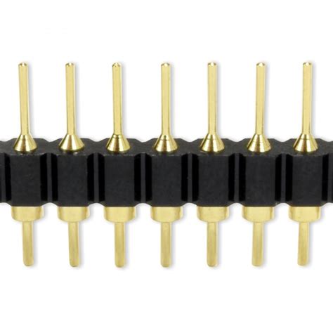 mm male pin header pin header  pins mm rounded gold plated unit audiophonics
