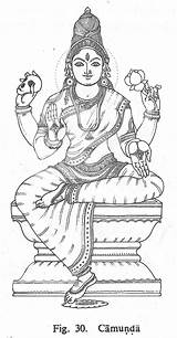 Gods Pencil Goddess Indian Devi Hindu Outline Coloring Drawings Paintings Painting Camunda Mural India Traditional Maa Sketches Kerala Krishna Shakti sketch template