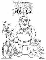 Shrek Coloring Pages Christmas Printable Cartoon Family Kids Clipart Babies Characters Library Disney Print Clip Books Loading Popular sketch template