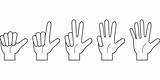 Hand Fingers Counting Pixabay Two Three Five Vector Four sketch template