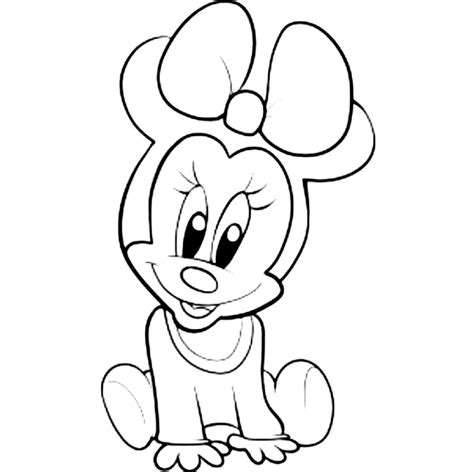 baby minnie mouse coloring pages    print