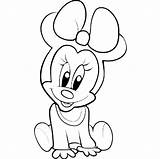 Minnie Mouse Coloring Pages Baby Printable Mini Coloringme Print Sheet Sheets sketch template