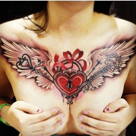 awesome chest tattoos  women