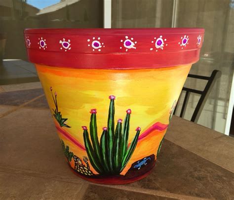 ideas painting flower pots mexican   decorated flower pots