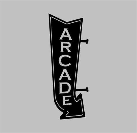grunge arcade sign svg silhouette cricut clipart digital etsy