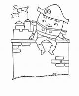 Coloring Humpty Dumpty sketch template