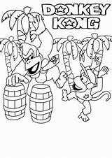 Kong Donkey Coloring Pages King Printable Dk Print Mario Kids Colouring Coloriage Color Diddy Super Country Freeze Tropical Clipart Library sketch template