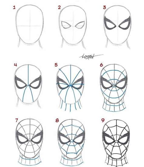 Рисунки Человека паука для срисовки 37 фото