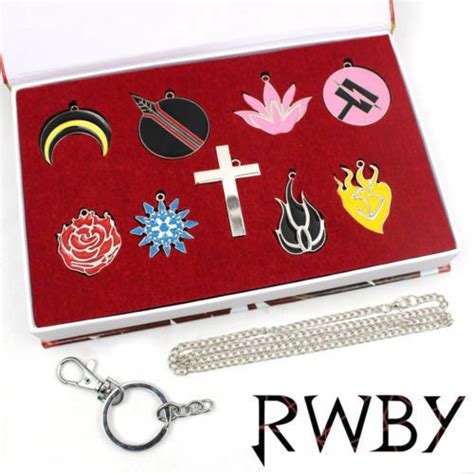 Rwby Ruby Rose Weiss Schnee Blake Belladonna Yang Xiao Long Symbol Necklace