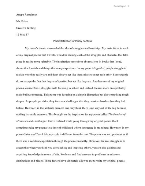 pin  person  poetry reflection essay essay format essay outline