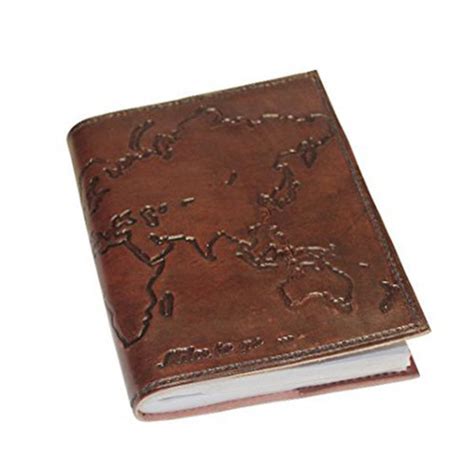 leather world map journal global ts