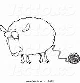 Sheep Wool Yarn Coloring Cartoon Clipart Drawing Line Ron Leishman Vector Connected Outlined Pages Colouring Drawings Vecto Rs Outline Copyright sketch template