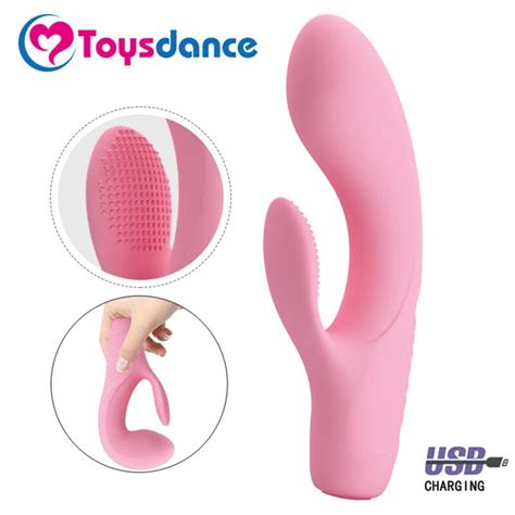 toysdance pure silicone rabbit vibrator for women female