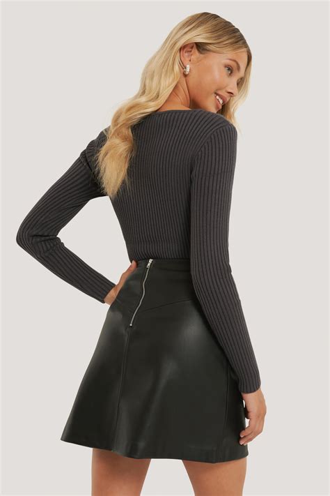 mini pu skirt black na kdcom