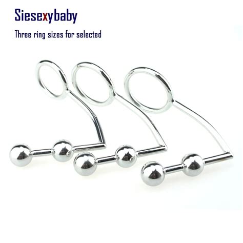 Sexy Slave Cosplay Game Stainless Steel Anal Hook With Two Balls Anal