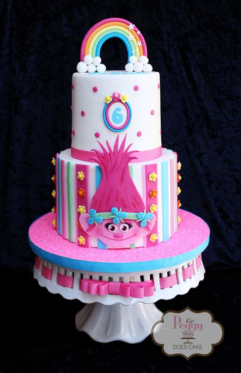 trolls cake princess poppy cake trolls birthday pinterest
