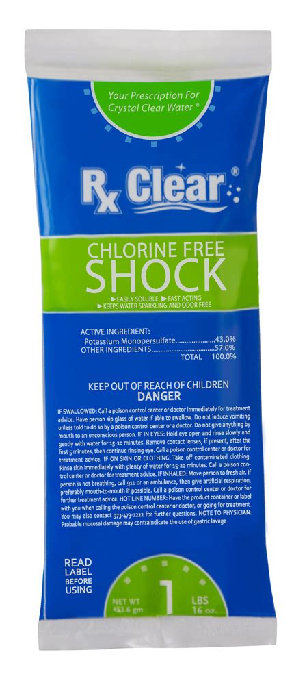 rx clear chlorine  swimming pool shock  lbs poolsuppliescom