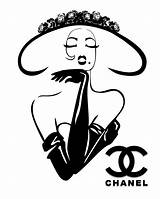 Chanel Logo Coco Poster Couture Haute Clipart Chic Vintage Perfume Fashion Stencil Classy N5 Coloring Simple Stickers Dessin Print Pages sketch template