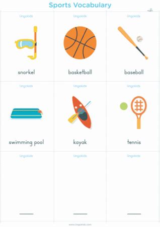 list  sports  english list  sports sports vocabulary