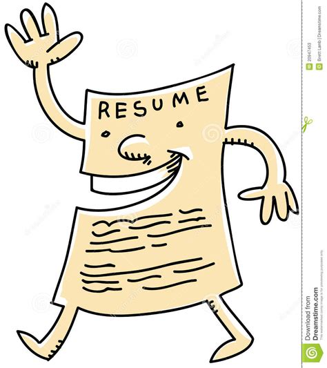 Cartoon Resume Stock Illustration Illustration Of Paper