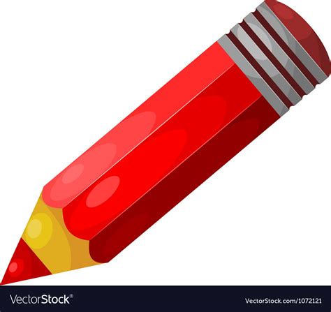 cartoon red pencil eps royalty  vector image