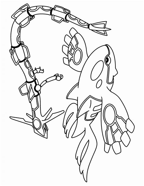 mega rayquaza coloring page   pokemon coloring pages simple