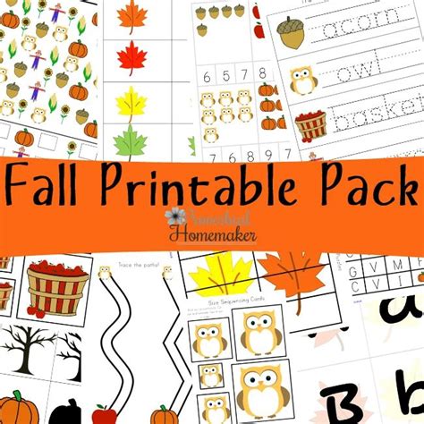 fall printable pack fall printables autumn activities  kids