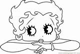 Betty Boop Coloring Pages Cartoon Drawing Easy Coloringpages101 Color Drawings Printable Characters Getdrawings Draw sketch template
