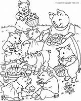Coloring Pig Pages Animal Pigs Family Farm Color Sheets Printable Animals Found sketch template